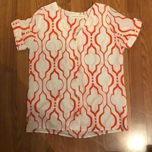 Peach love cream blouse